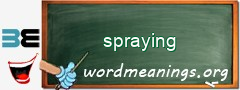 WordMeaning blackboard for spraying